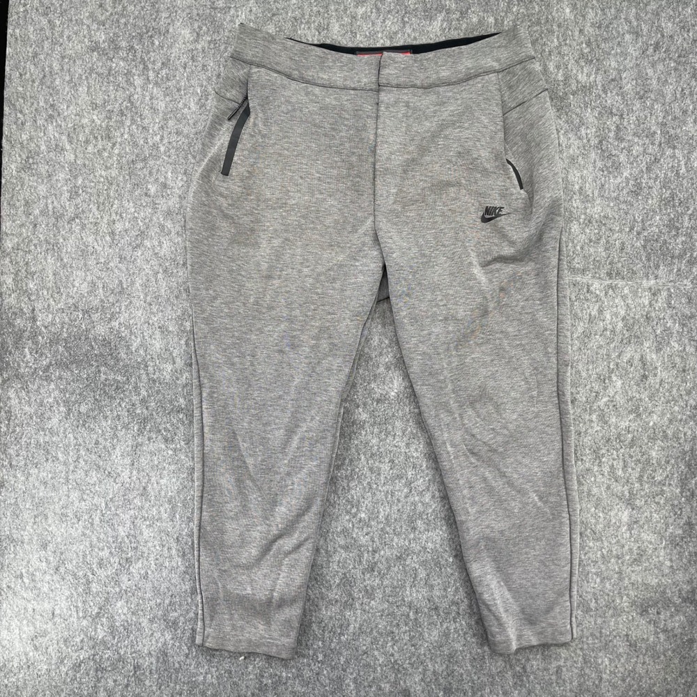 Nike Tech Fleece Joggers Mens Large Grey Tapered Sweatpants 861679-091
